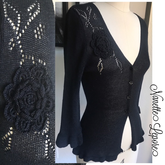 Nanette Lepore Sweaters - NANETTE LEPORE pretty bell sleeve cardigan